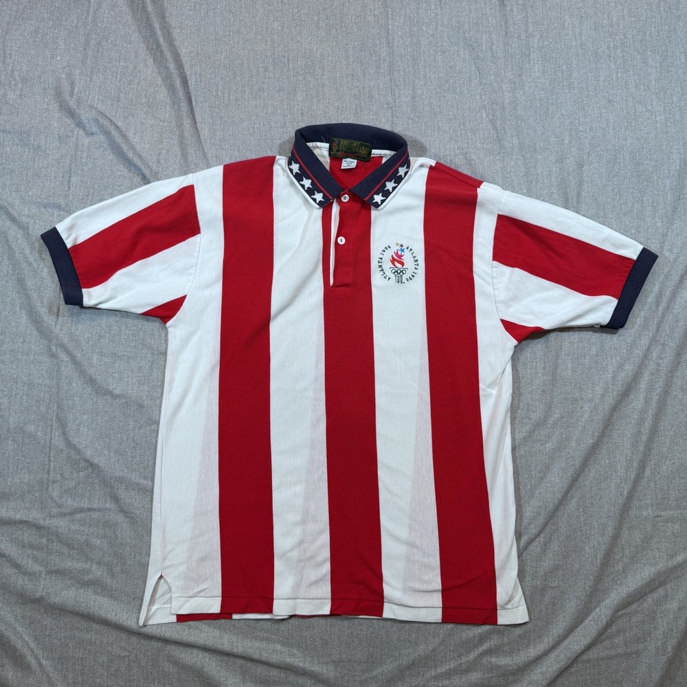 Vintage Team USA Shirt‎ Polo Mens XL Atlanta 1996 Olympics Olympic Games 90s